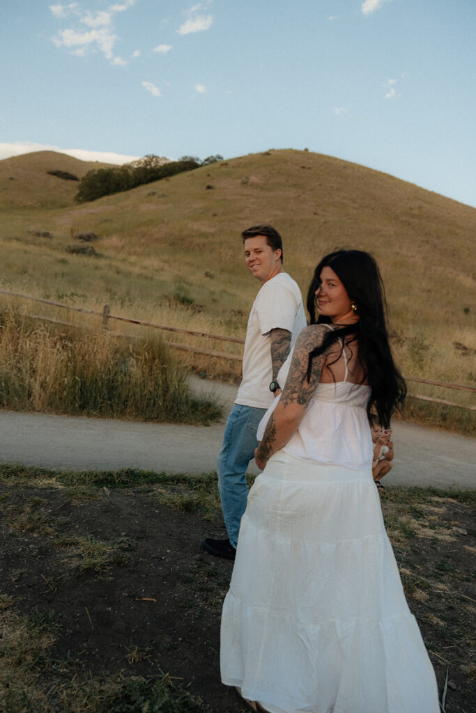 happy couple at their dream maternity session