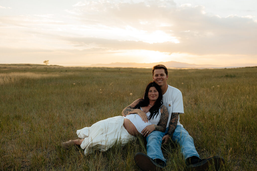 couple posing for the camera during their photoshoot