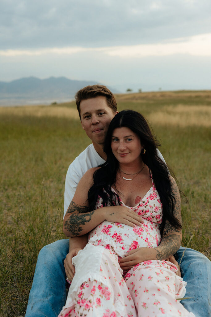 couple laughing with each other during their photoshoot