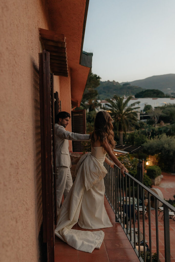bride and groom at their dream couple portraits