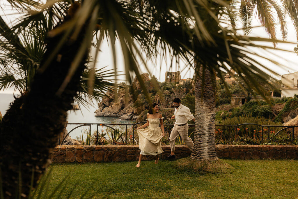 playful couple portraits in italy