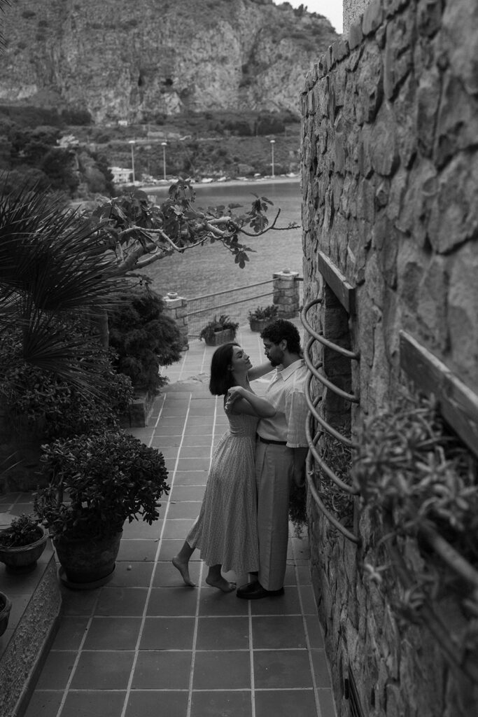 couple laughing with each other during their photoshoot