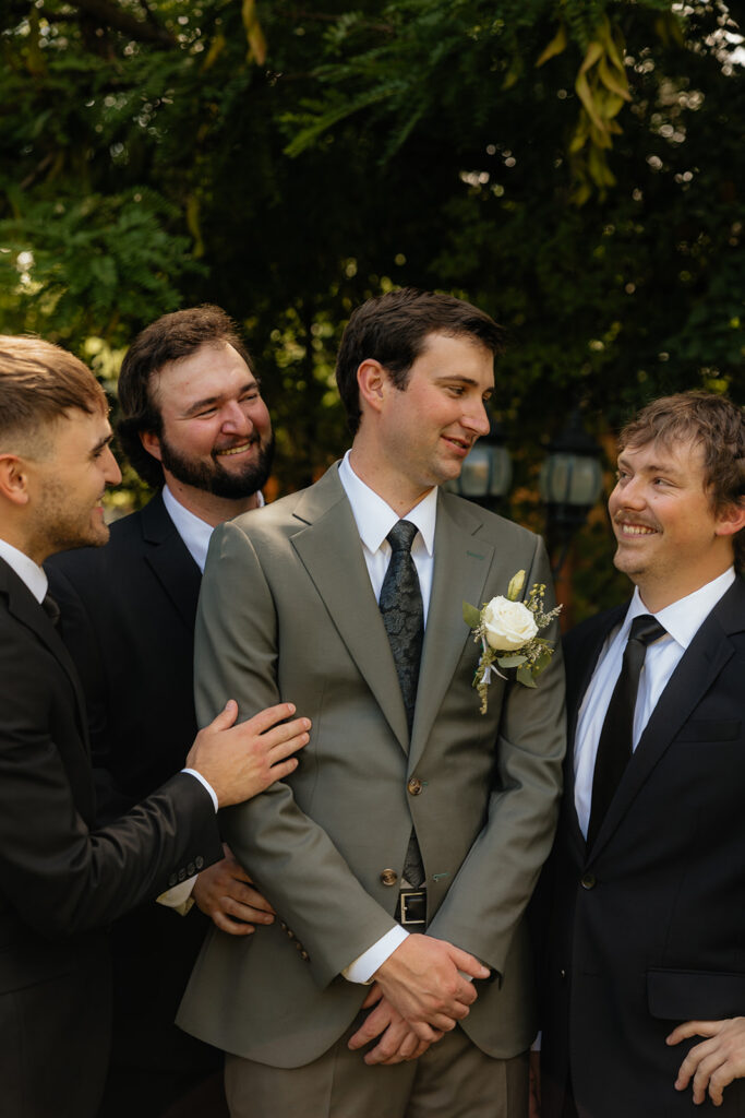 fun picture of the groom and his friends