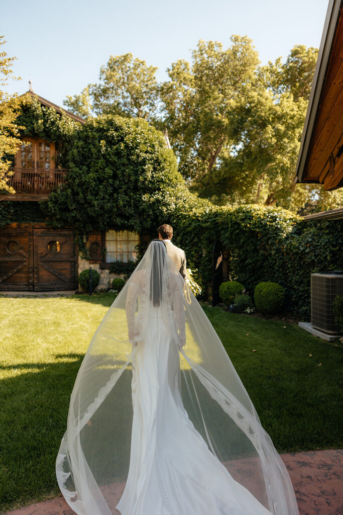 golden hour romantic bridal portraits