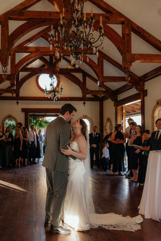 newlyweds at their first dance