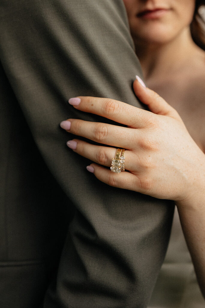 closeup shot of the wedding ring