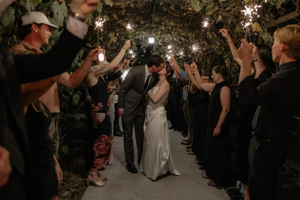 newlyweds send off
